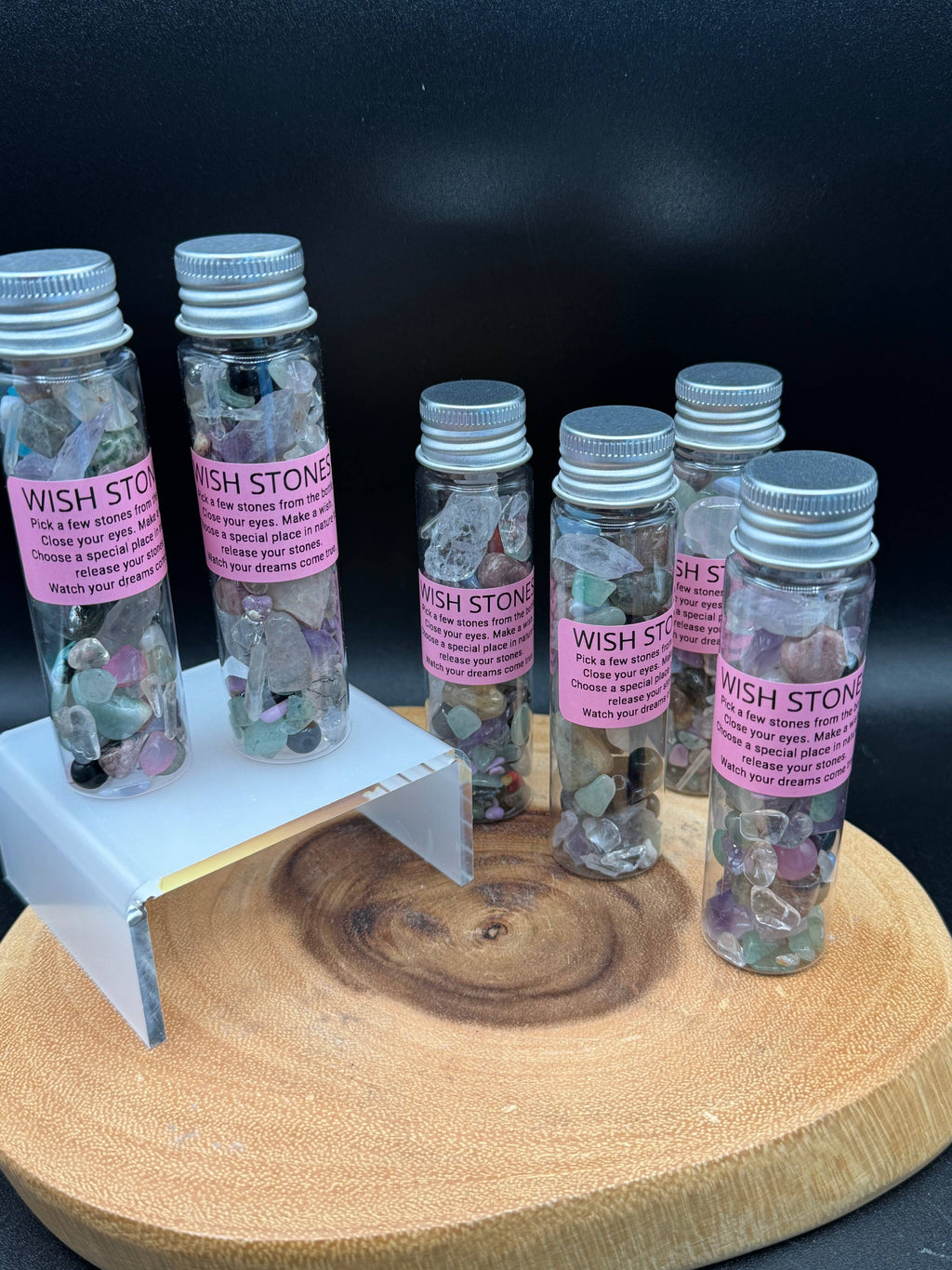 Wish Stone Bottle – Crystal Intention & Manifestation Gift