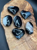 Black Agate Palm Stone