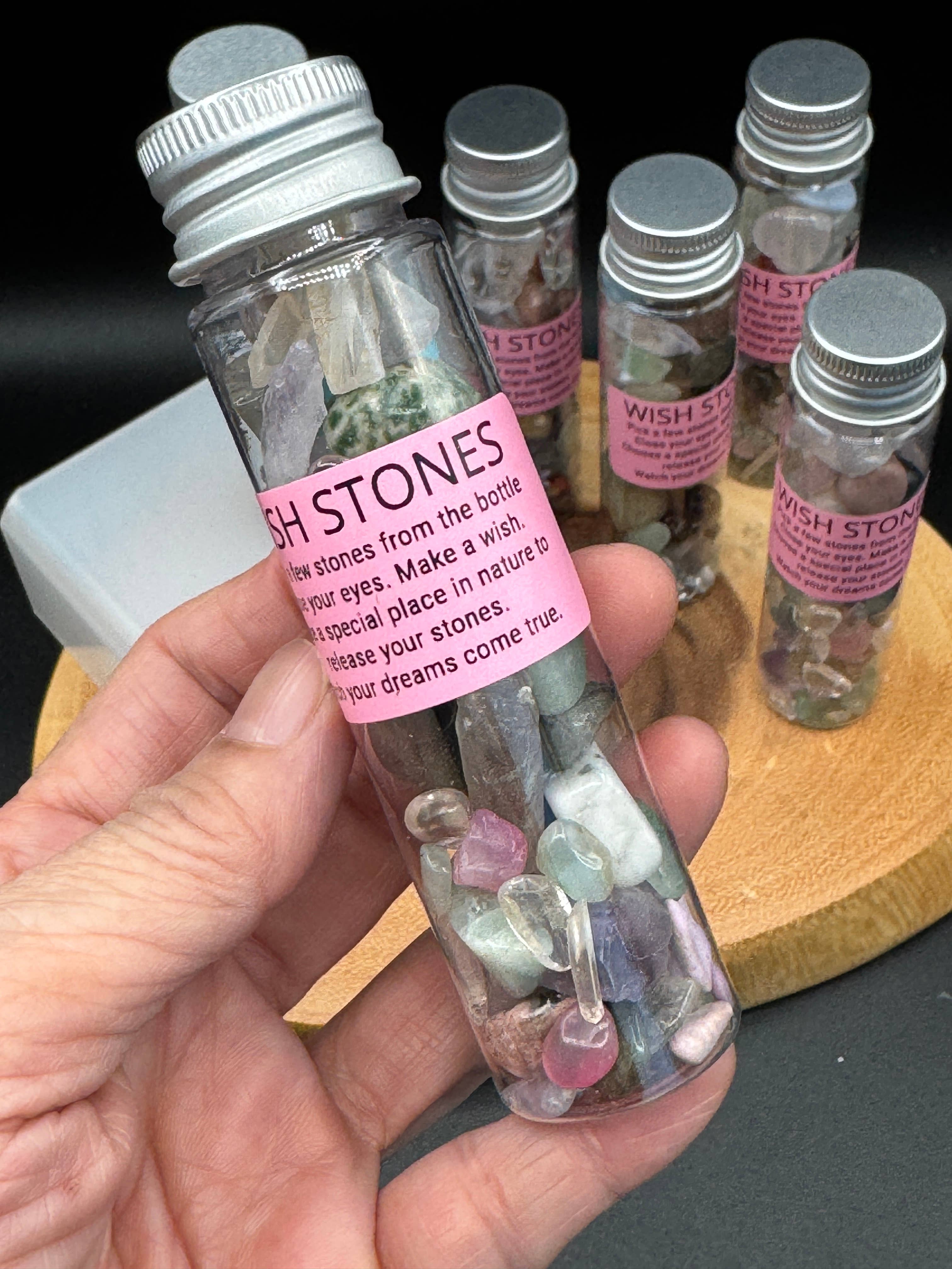 Wish Stone Bottle – Crystal Intention & Manifestation Gift