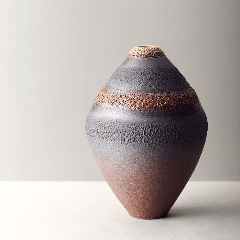 Japanese Style Handmade Ceramic Vase Stoneware