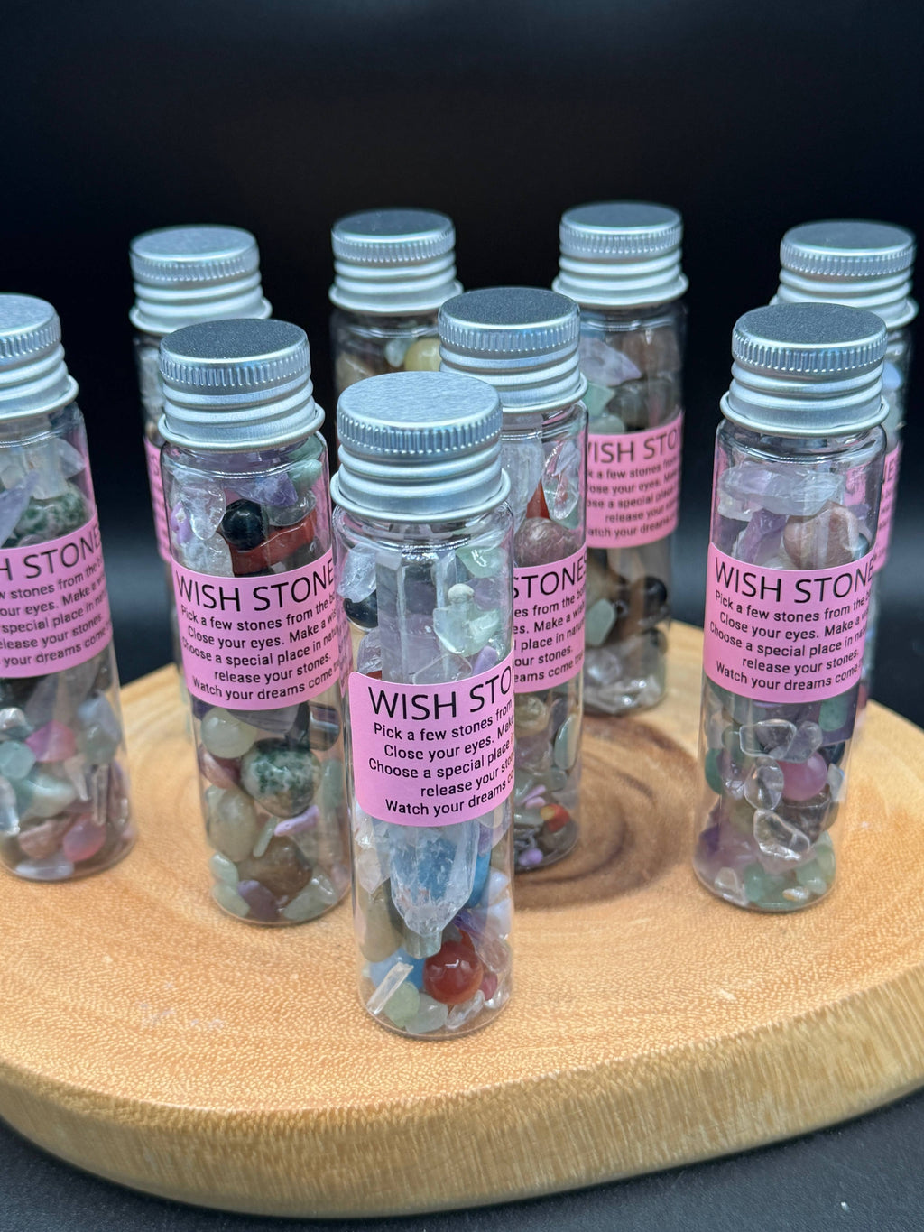 Wish Stone Bottle – Crystal Intention & Manifestation Gift