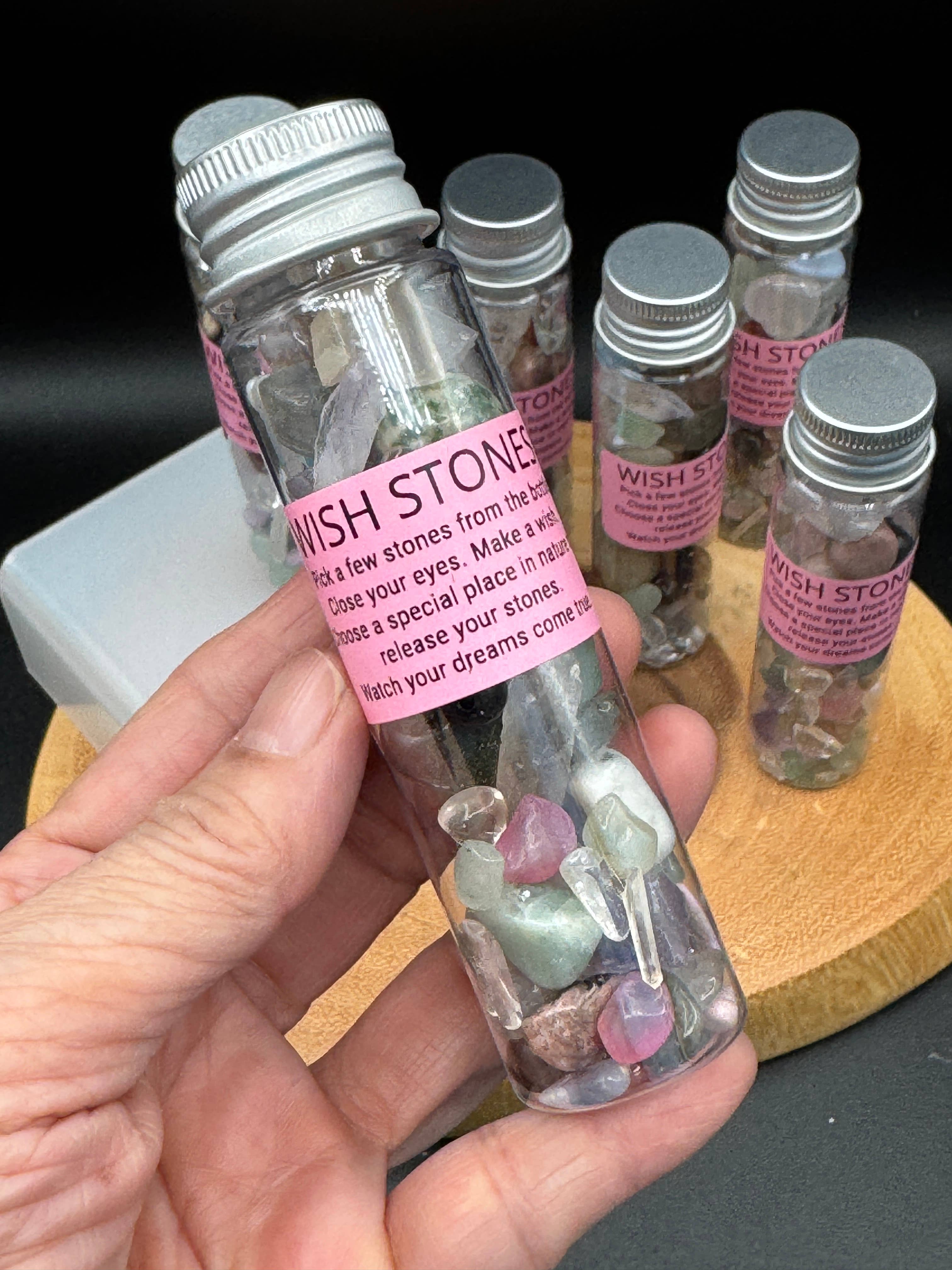 Wish Stone Bottle – Crystal Intention & Manifestation Gift
