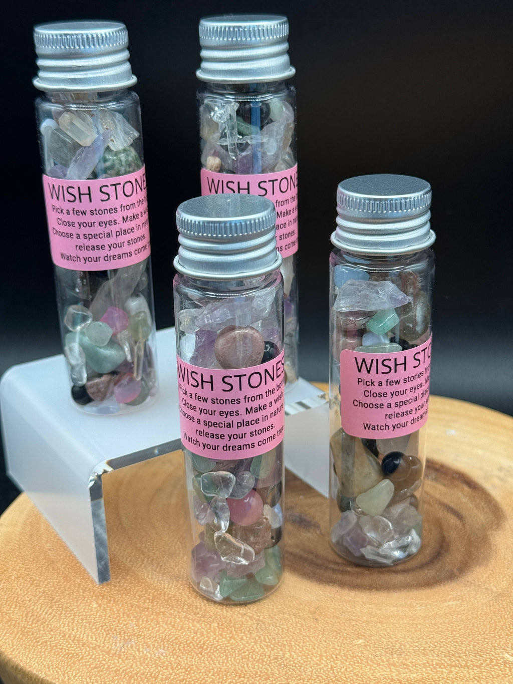 Wish Stone Bottle – Crystal Intention & Manifestation Gift