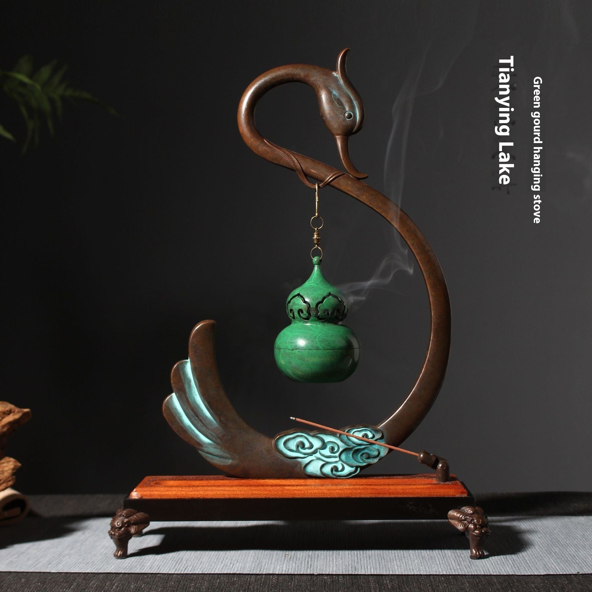 Whispering Petal: Hand-Painted Lotus Incense Burner