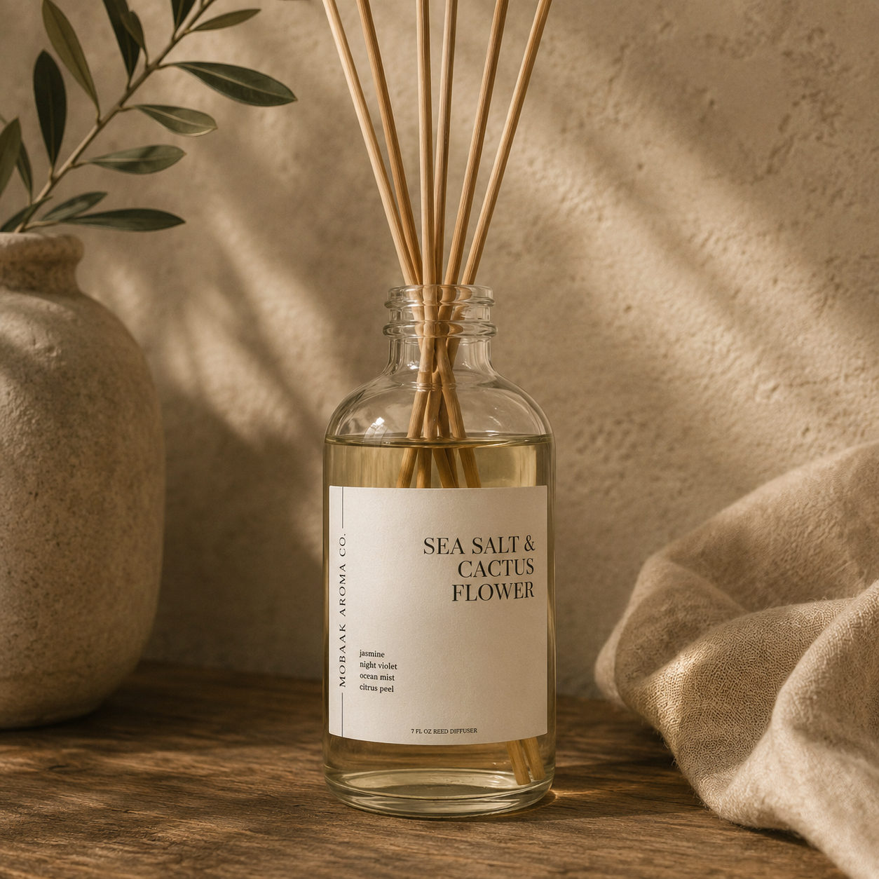 Sea Salt + Cactus Flower Reed Diffuser