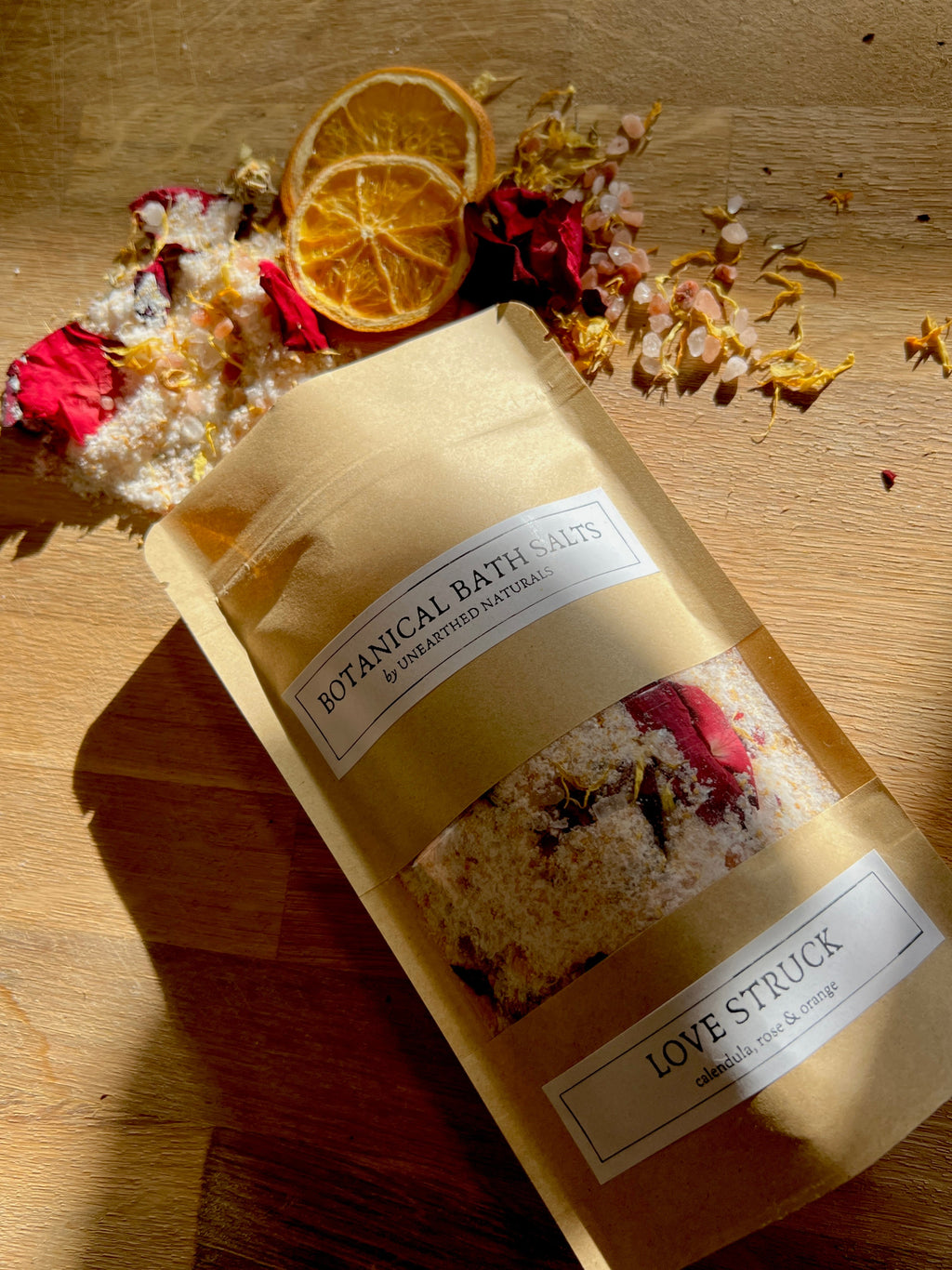 LOVE STRUCK - Calendula, Rose & Orange Botanical Bath Salts
