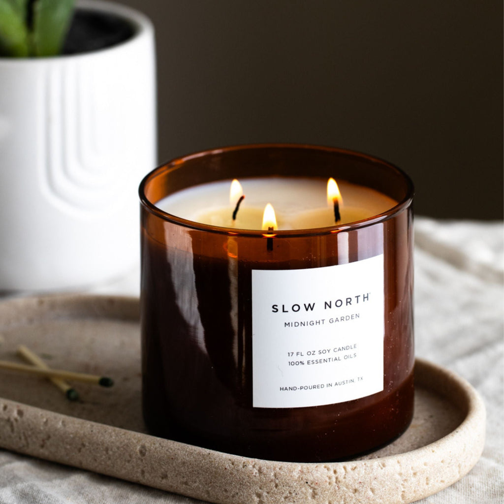 Midnight Garden (Lavender + Rosemary + Geranium) - Signature 3-Wick Candle