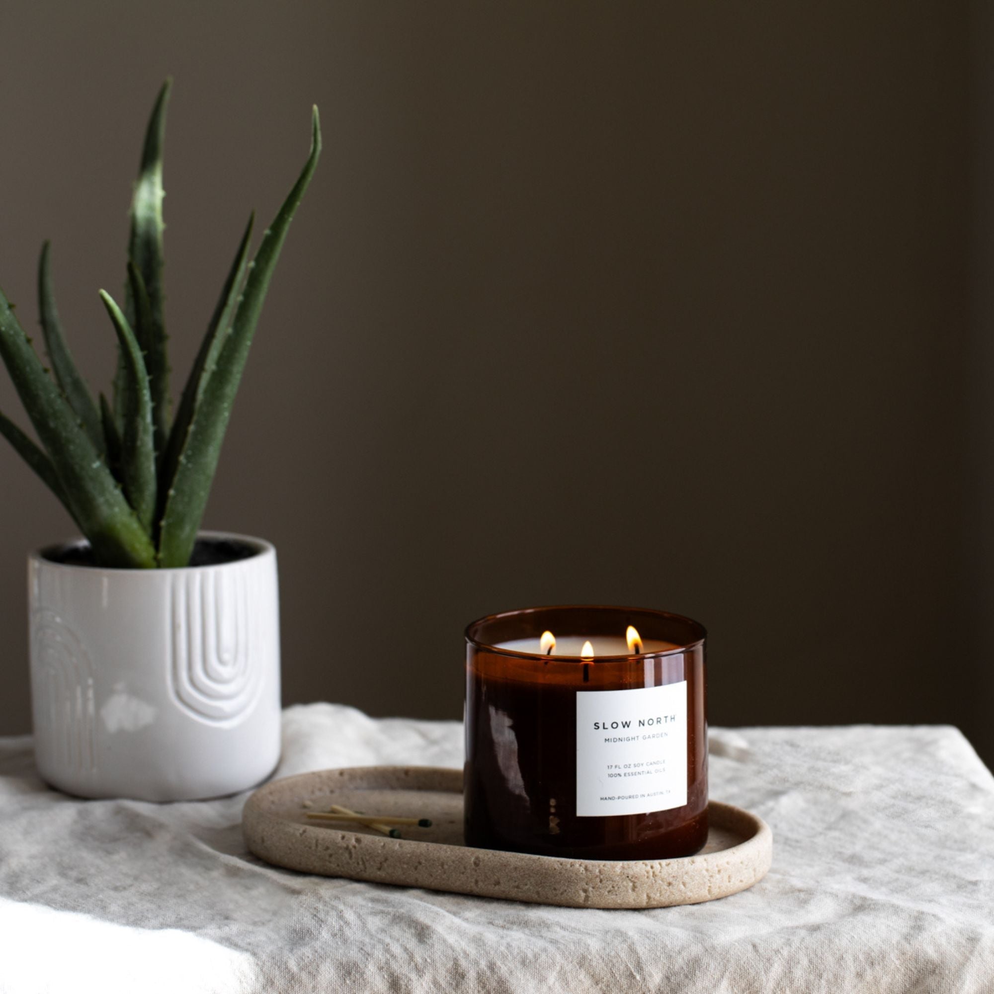 Midnight Garden (Lavender + Rosemary + Geranium) - Signature 3-Wick Candle