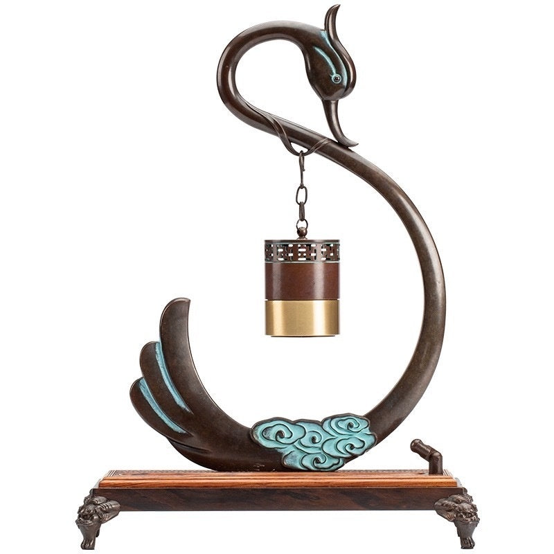 Whispering Petal: Hand-Painted Lotus Incense Burner