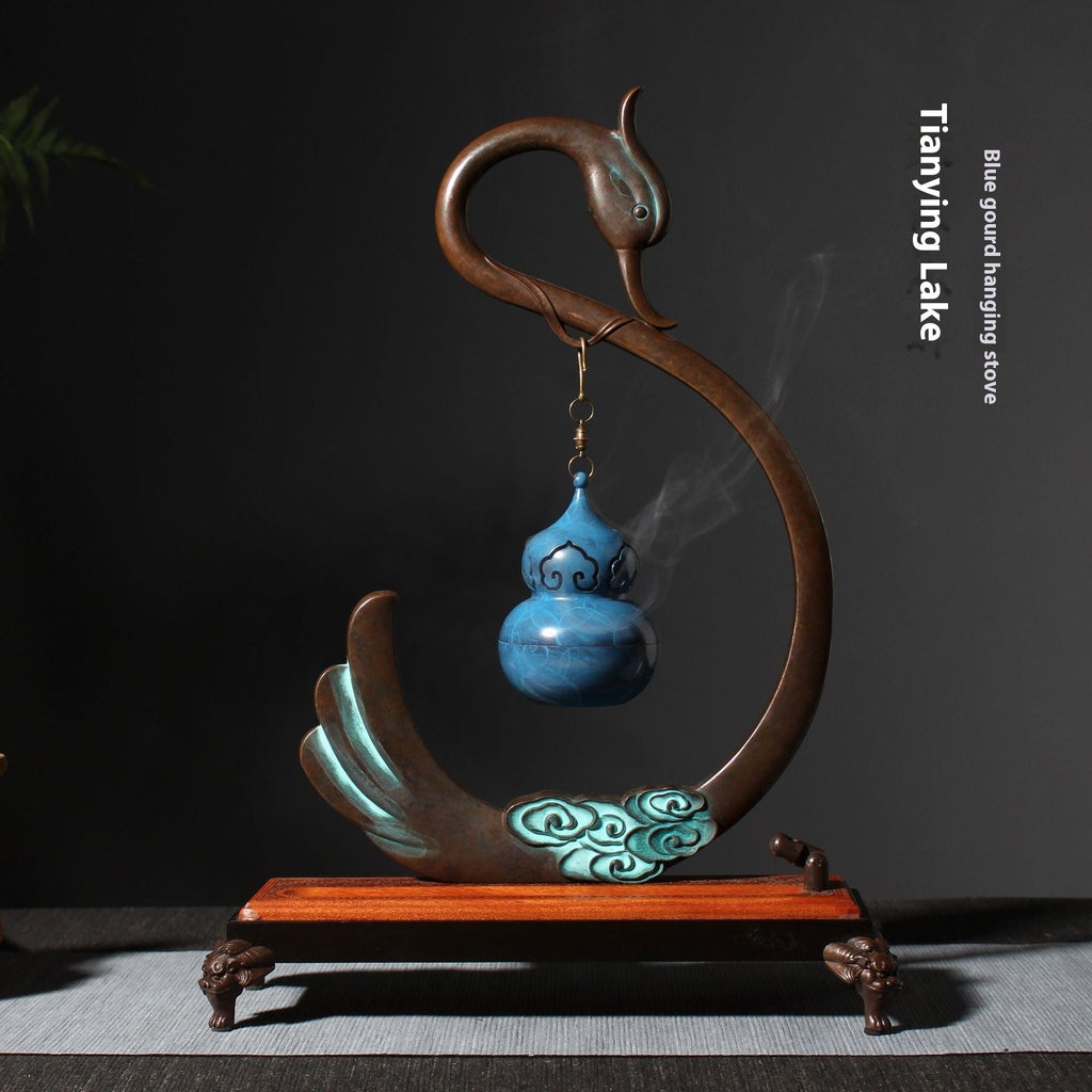 Whispering Petal: Hand-Painted Lotus Incense Burner
