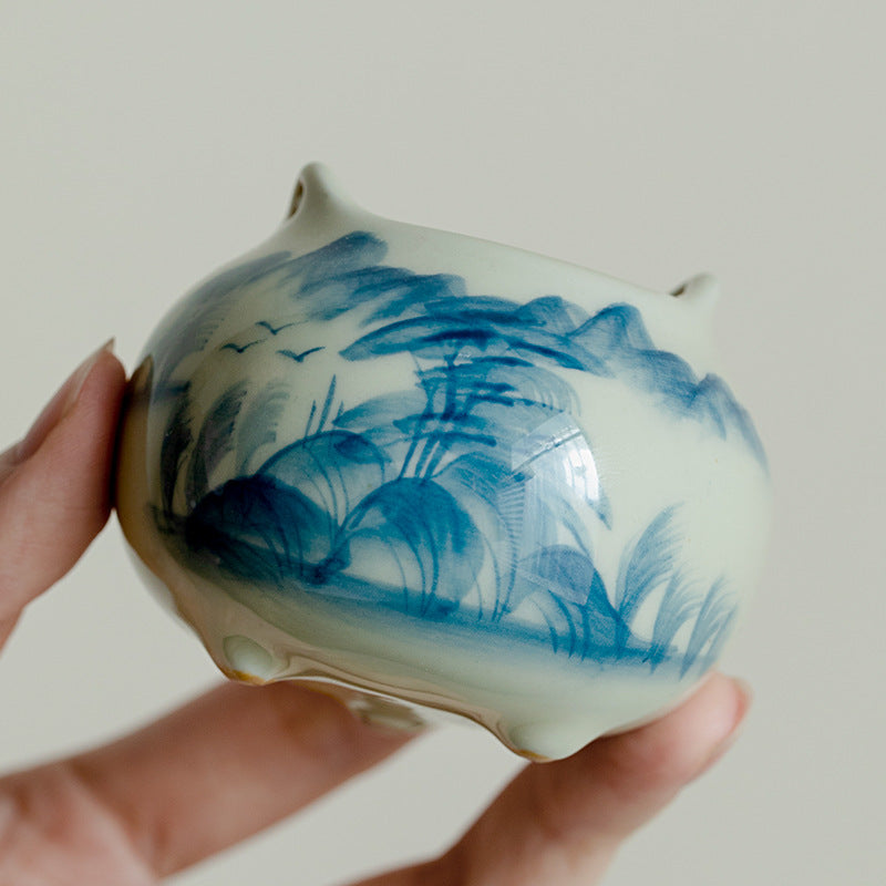 Chang Poju Ice Table Glazed Small Ceramic Incense Burner