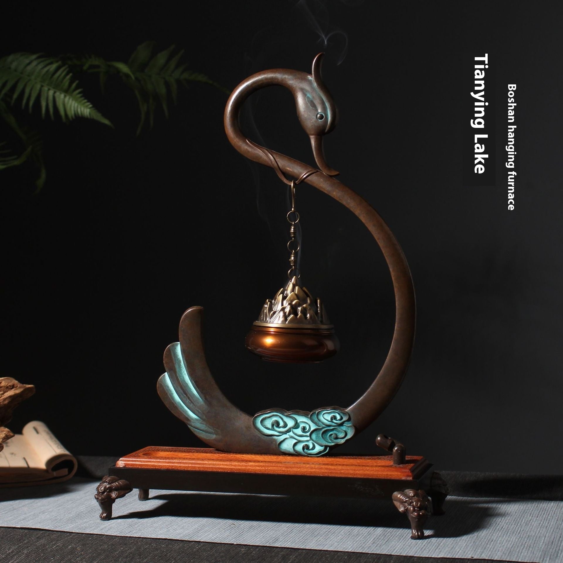 Whispering Petal: Hand-Painted Lotus Incense Burner